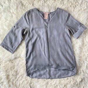 Philosophy Gray Lyocell 3/4 Sleeve Tunic in Gray, size S
